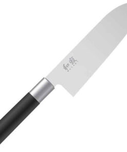 Kershaw Kai Shun Wasabi Black Santoku - 6.5" Daido 1K6 High-Carbon Stainless Blade Bamboo-Poly Handle 6716S