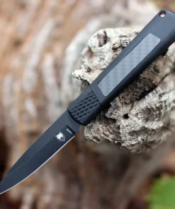 CobraTec Gideon Hidden Release Auto - Blk/CF Alum (3.0" 154CM) CTGBHRCF154