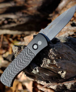 Pro-Tech Emerson CQC-7 LEFT HANDED- Jigged Aluminum (3.25" SW 20CV )
