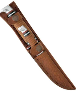 Case Twinn Finn 2 Knife Hunter Set Stacked Leather  (M3FINN SS & 316-5 SS)