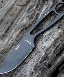 Izula Survival Kit - 2.63" 1095 Tactical Gray Plain Edge Drop Point Blade, Tactical Gray Skeletonized Handle - IZULA-TG-B-KIT