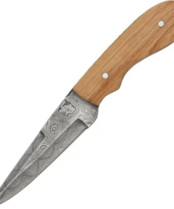Damascus Knives Hunter - Olive Wood (3.63" Damascus) DM1012