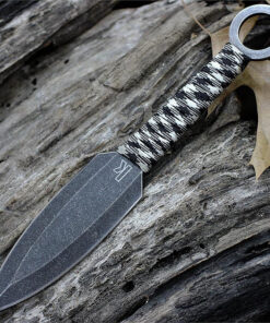 Kershaw Ion Throwing Knife Set of 3 - 4.5" 3Cr13MoV BlackWash Spear Point Blades Paracord-Wrapped Handles 1747BW