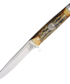 Queen Small Hunter Fixed Blade - Stag  (3.0" 1095) QGSH63