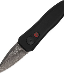 Kershaw Launch 4 Auto - 1.9" Damascus Spear Point Blade, Black Anodized Aluminum Handle USA Made - 7500DAM