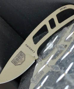 Candiru - 2.00" 1095 Dark Earth Plain Edge Drop Point Blade, Dark Earth Skeletonized Handle - ESEE-CAN-DE-E