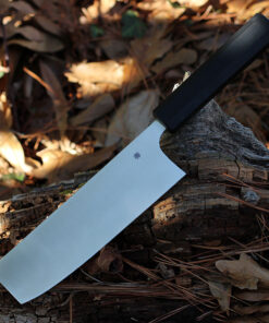 Spyderco Minarai Nakiri Cleaver - 7.26" CTS-BD1N Satin Plain Edge Black Polypropylene K17PBK