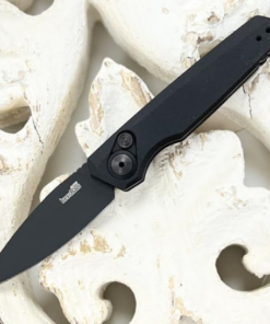 Kershaw Launch 18 Auto - 2.75" CPM-154 Black Drop Point Blade, Black Anodized Aluminum Handle USA Made - 7551BLK