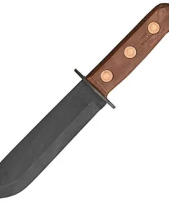 J.A. Sheffield  England M.O.D. Pattern Survival, Carbon Steel, Brown Wood Handle, Left hand carry