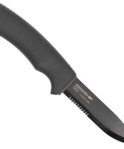 Mora Knives Tactical SRT Fixed Blade, Stainless Steel, Black Rubber Handle