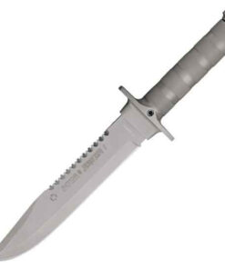 Aitor 16015  Knife Aitor Jungle King, Gray SS (8" SS Sawback) OD Green Nylon Sheath