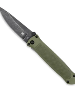 CobraTec Quick Strike - 3.25" 440 Stainless Black Stonewash Plain Edge Blade, OD Green Polymer Handle - ODGHRQS