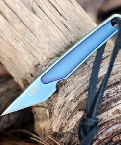 CRKT HangTi Kiridashi (7065) - 1.06" Titanium Blue Titanium Nitride Plain Blade Blue Titanium Handle CR7065