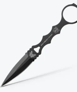 Benchmade SOCP Dagger - 3.22" 440C Black Serrated Dagger Blade, Finger Loop Handle - 176BKSN