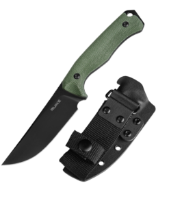 Ruike F186 - Green Canvas Micarta (4.17" D2) F186MG