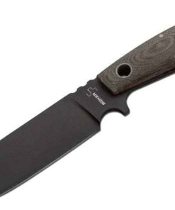Boker Plus Rold Black (02BO292) - 6.25" D2 Black Powder Coated Plain Clip Point Blade Green Canvas Micarta Handle 02BO292