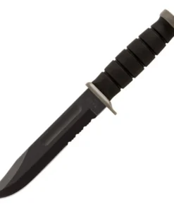 KA-BAR Extreme - 7" D2 Black Clip Pt Serrated, Black Kraton (KA1282)
