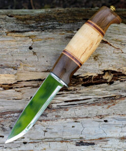 Helle Knives Harding 99 Curly Birch/Dark Oak (3.94" H3LS) HE99