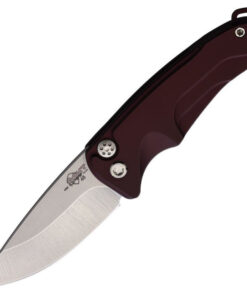 Medford Smooth Criminal Auto - Burgundy Aluminum (3" CPM-S35VN) MDA39STQ41AR