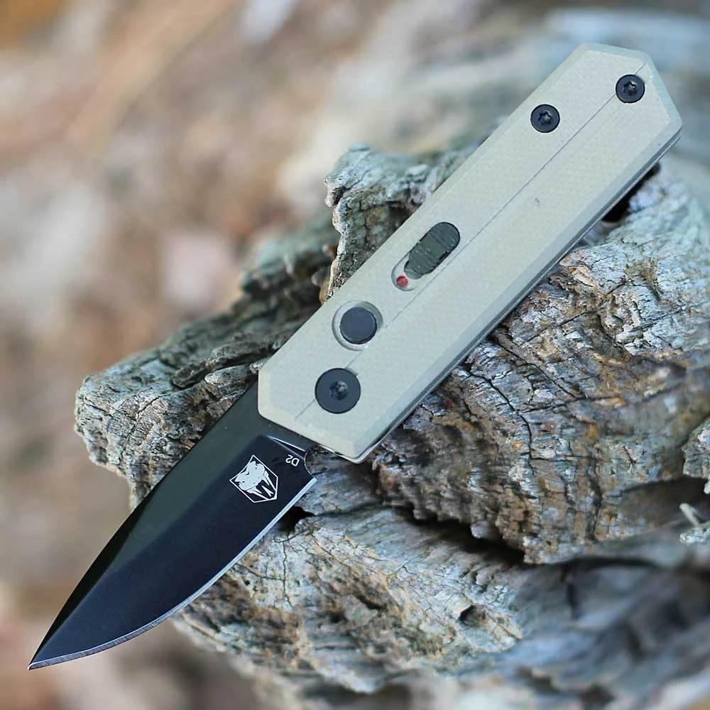 CobraTec Compact Stinger Auto - Tan G-10 (1.9" Blk D2) CTSTRTAN