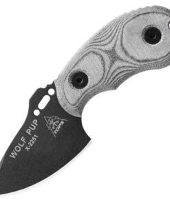 Tops Wolf Pup - Gray Micarta (2.5" 1095) TP10