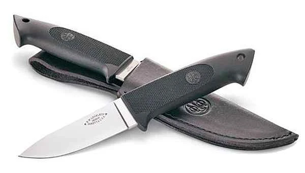 Beretta BE79495 Loveless Skinner Knife, 3.4" AUS-6 SS Plain Blade, Zytel Handle, Sheath