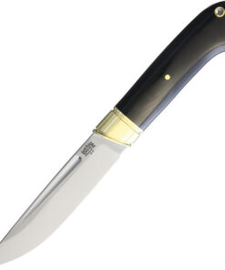 Bark River 10119MBC Ansgar, 4.8" A-2 Plain Blade, Black Canvas Micarta Handle