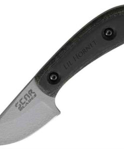 SCAR Blades Lil Hornet Gray Blade, Black Handle, Black Sheath.