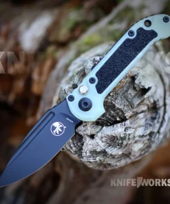 Microtech LUDT S/E Gen III Signature Series - 3.45" M390MK Black Plain Edge Drop Point Blade, Jade Green G10 Handle, Right-Hand Carry - 1135-1GTJGS-X4