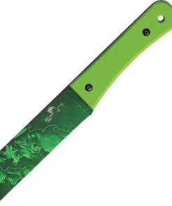 Bear OPS BC37005 Bear Tac II, 5.5' 1095 High Carbon SS Plain Blade, Neon Green G-10 Handle