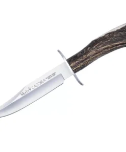 Muela Cazorla - 6.06" X50CrMoV15 Stainless Satin Plain Edge Blade, Crown Red Deer Staghorn Handle - 02MU225