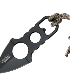 Camillus Heater Boot / Neck Knife 19238, 2" 440 Stainless Blade,  Black  Molded Plastic Sheath