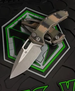 Heretic Medusa Auto - 3" Black Wash CPM MagnaCut Blade, Tri-Camo G10 Handle - H011-5A-G10/CAMO