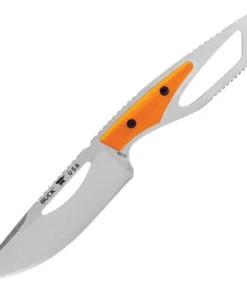 Buck 631 PakLite 2.0 Field Knife – 4" 420HC Plain Blade Orange GFN Handle 0631ORS-B