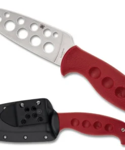 Spyderco Temperance Trainer Fixed Blade Sprint Run - 4.46" 420J2 Satin Blunted Blade Red FRN FB05TRD