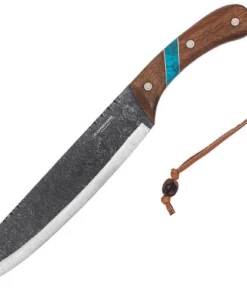 Condor Blue River Machete CTK2827-10HC, 10.0" 1075 High Carbon Steel, Walnut and Reconstituted Turquoise Stone Handle