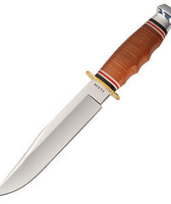 Ka-Bar Bowie Leather (6.875" Polish Stainless Steel) 1236