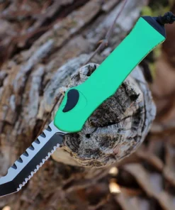 Heretic Knives Hydra OTF - 3.63" CPM MagnaCut Blade, Toxic Green Aluminum Handle - H006-11C-TXGRN