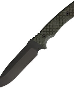 Spartan Blades Damysus Fixed Blade 3BKGR, 5.5" 1095 Cro-Van Black Plain Blade, Green Micarta Handle