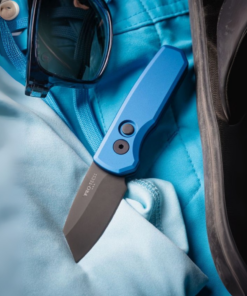 Pro-Tech Runt 5 Automatic - Smooth Blue Alum (1.9" 20CV Blk Reverse Tanto) R5203-BLUE