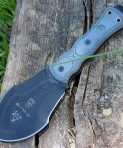 TOPS Tracker Digger - Black Linen Micarta (4.75" 1095) TPTBTDIG