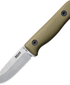 Reiff Knives F3 - OD Green G10 (2.9" Magnacut) Leather REKF3MCODGL