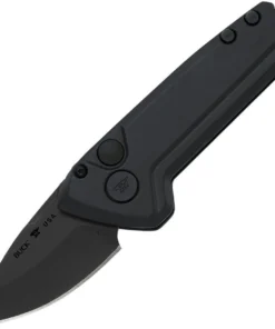 Buck 839 Mini Deploy Blackout Auto – Black Aluminum, 1.875" CPM S35VN Automatic Knife 0839BKS