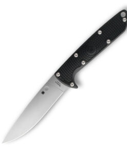 Spyderco Pathway Lightweight - 4.43" 9Cr18MoV Satin Full-Flat Plain Edge Drop Point Blade, Black FRN Handle - FB59PBK