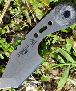 Tops 3 Bros Tanto, 2" 1095 Carbon Steel Blade, Black Micarta Handle, Kydex Sheath