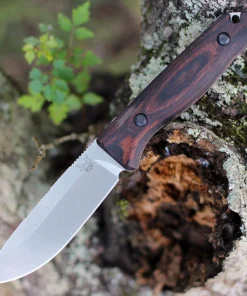 Benchmade Saddle Mountain Skinner - 4.20" S30V Satin Drop Point Plain Stabilized Wood 15002