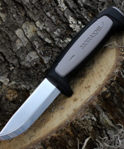 Morakniv Pro Robust 01518, 3.50" Carbon Steel Polished Plain Blade, Gray Polymer Handle
