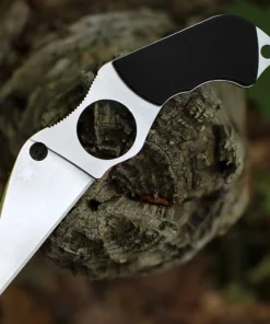 Spyderco Swick 6 Small - 2.73" LC200N Satin Plain Wharncliffe Black G-10 FB14P6