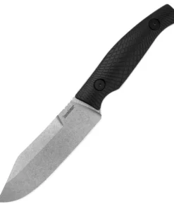 Kershaw Camp 5 Fixed Blade - 4.75" D2 Tool Steel Stonewashed Clip Point Blade Black GFN Handle Full Tang 1083