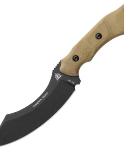 Tops Tundra Wolf - Green Canvas Micarta (5.75" 1095) TPTWLF01